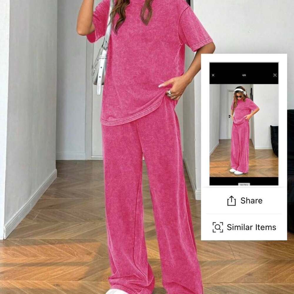 SHEIN Women's Pink Trousers